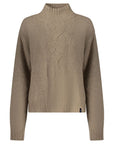 North Sails Wool-Cashmere Cable Knit Sweater - Taupe Brown