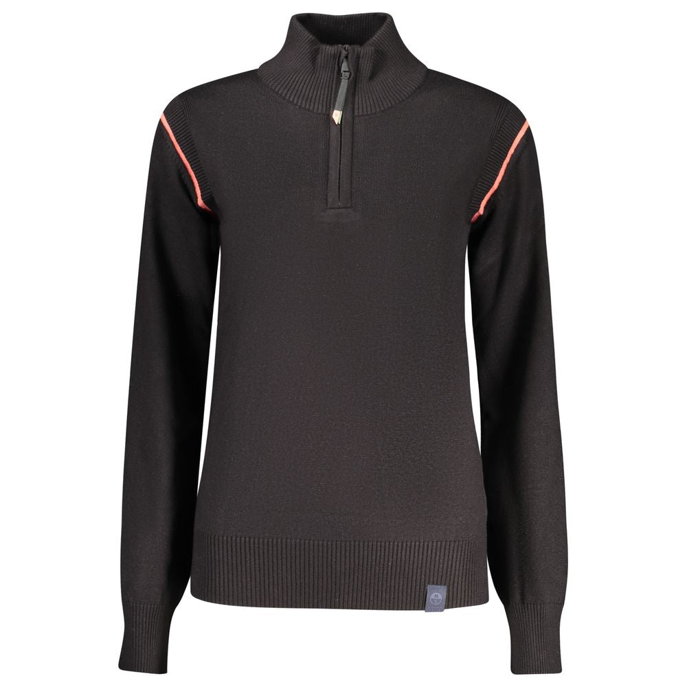 North Sails Turtleneck Zip Sweater - Black