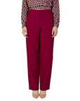 Vila Clothes Red Bordeaux Wide Leg Suit Pants