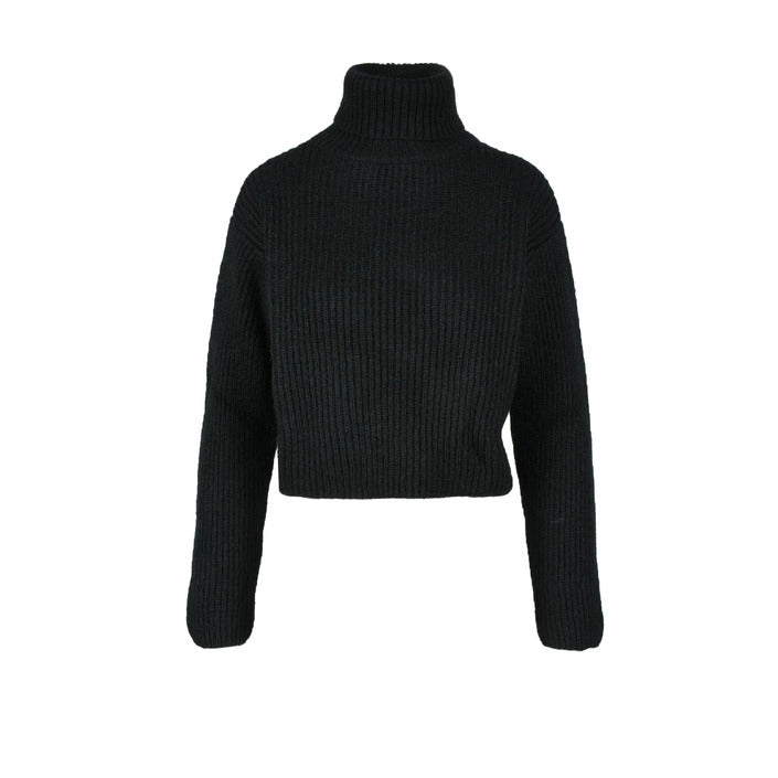 Kontatto Minimalist Turtleneck Mohair-Blend Yarn Minimalist Sweater - Black