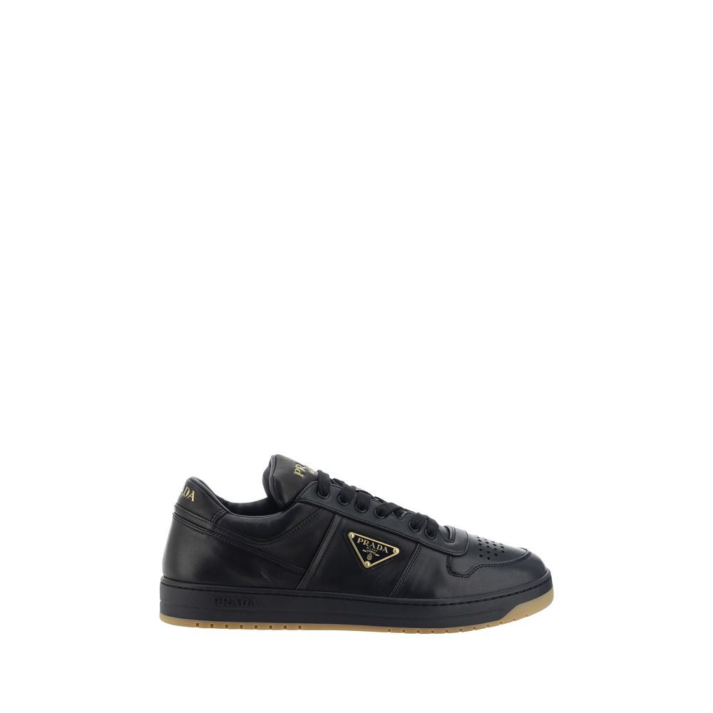 Prada Black Downtown Leather Sneakers