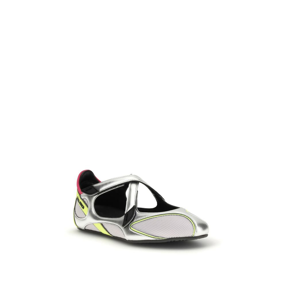 The Attico Floor 01 Ballet Flats - Silver