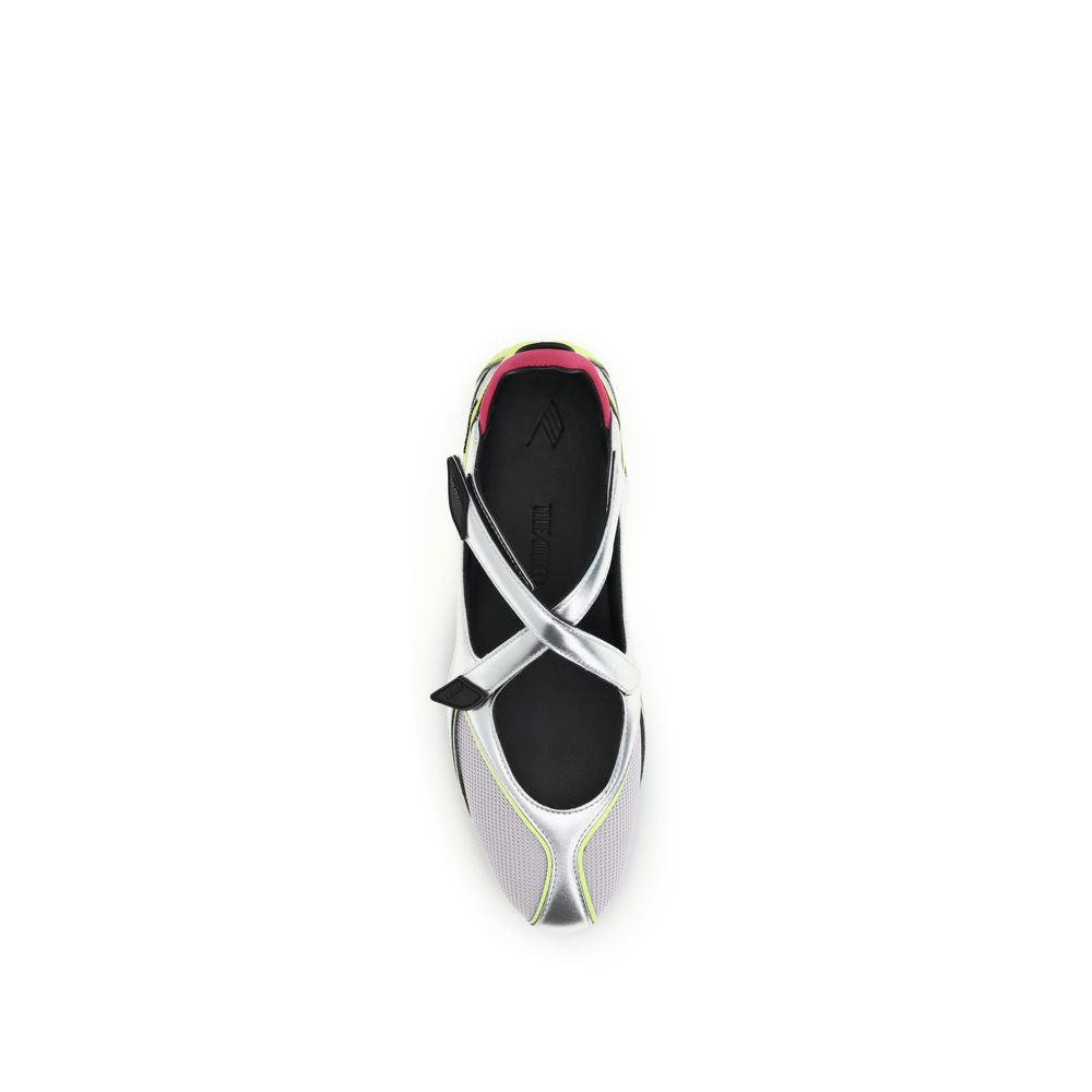The Attico Floor 01 Ballet Flats - Silver