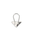 Prada Metal Triangle Logo Key Ring - Black