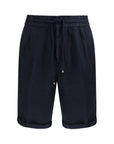 Brunello Cucinelli Blue Linen Bermuda Shorts
