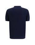 Brunello Cucinelli Deep Blue Knit Polo Shirt