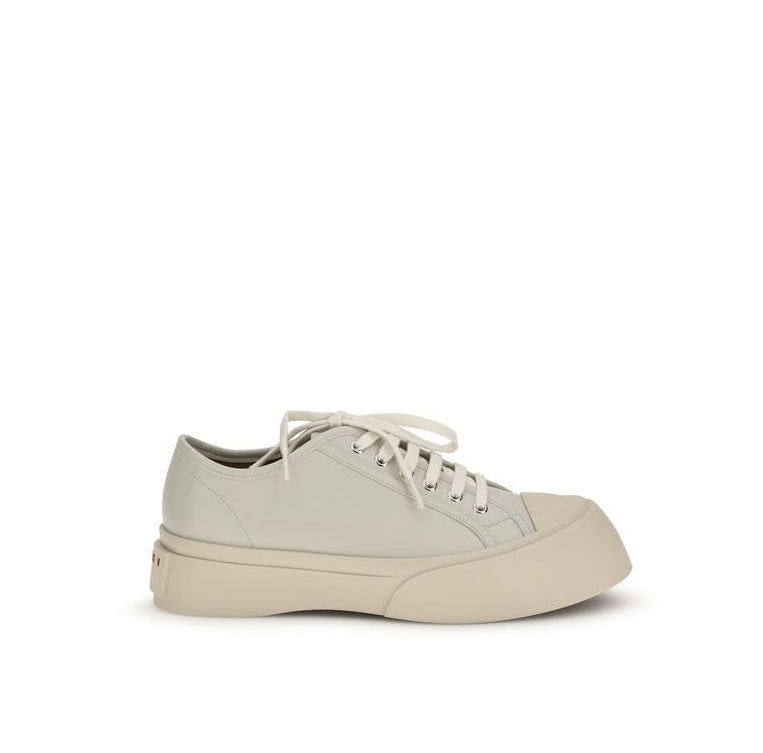 Marni Pablo Leather Sneakers - Beige