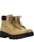 Givenchy Trekker Leather Heeled Ankle Boots - Beige