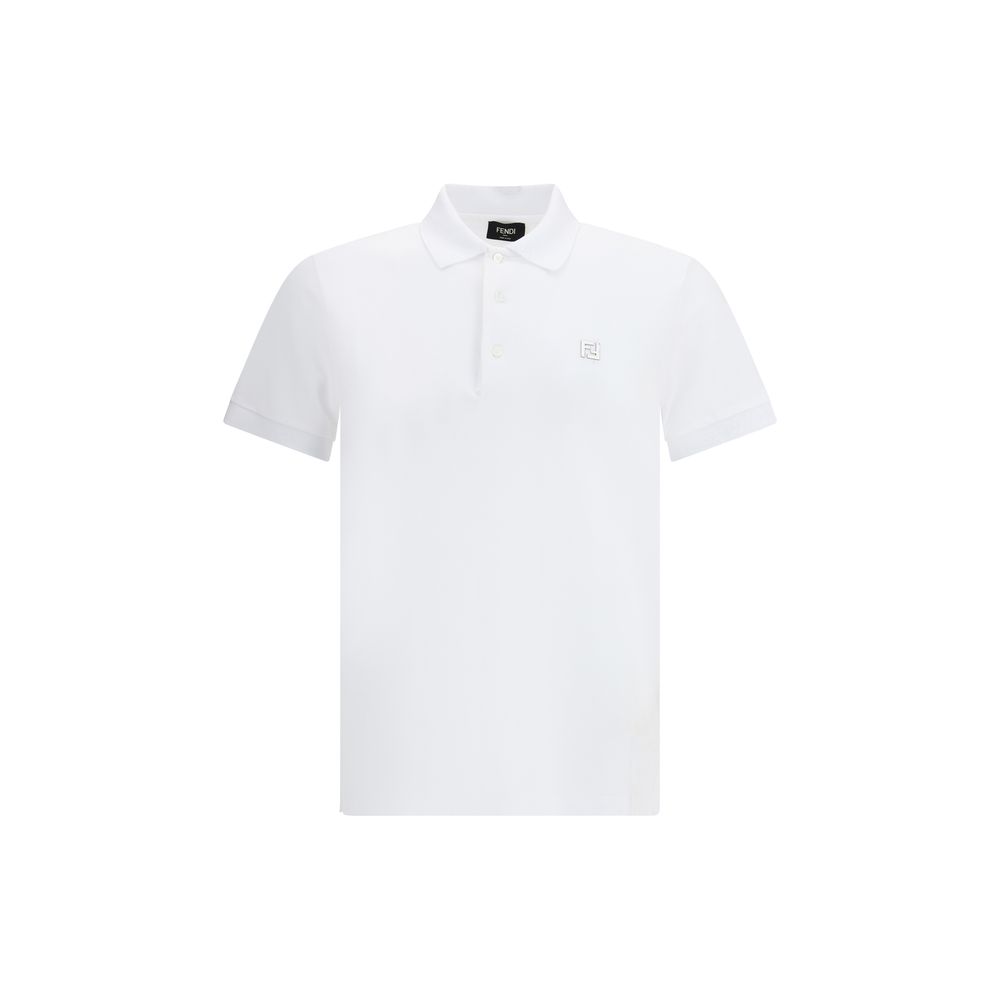 Fendi FF Logo Polo Shirt - White