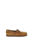 Gianvito Rossi Vandée Suede Leather Boat Shoes - Camel