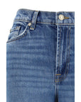 7FOR Light Wash Retro Flare Straight-Leg Jeans