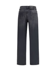 7FOR Stovepipe Straight-Leg Jeans - Black