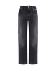 7FOR Slim Straight-Leg Jeans - Black