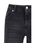 7FOR Slim Straight-Leg Jeans - Black