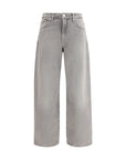 7FOR Bonnie Curvilinear Baggy Jeans - Gray/Grey