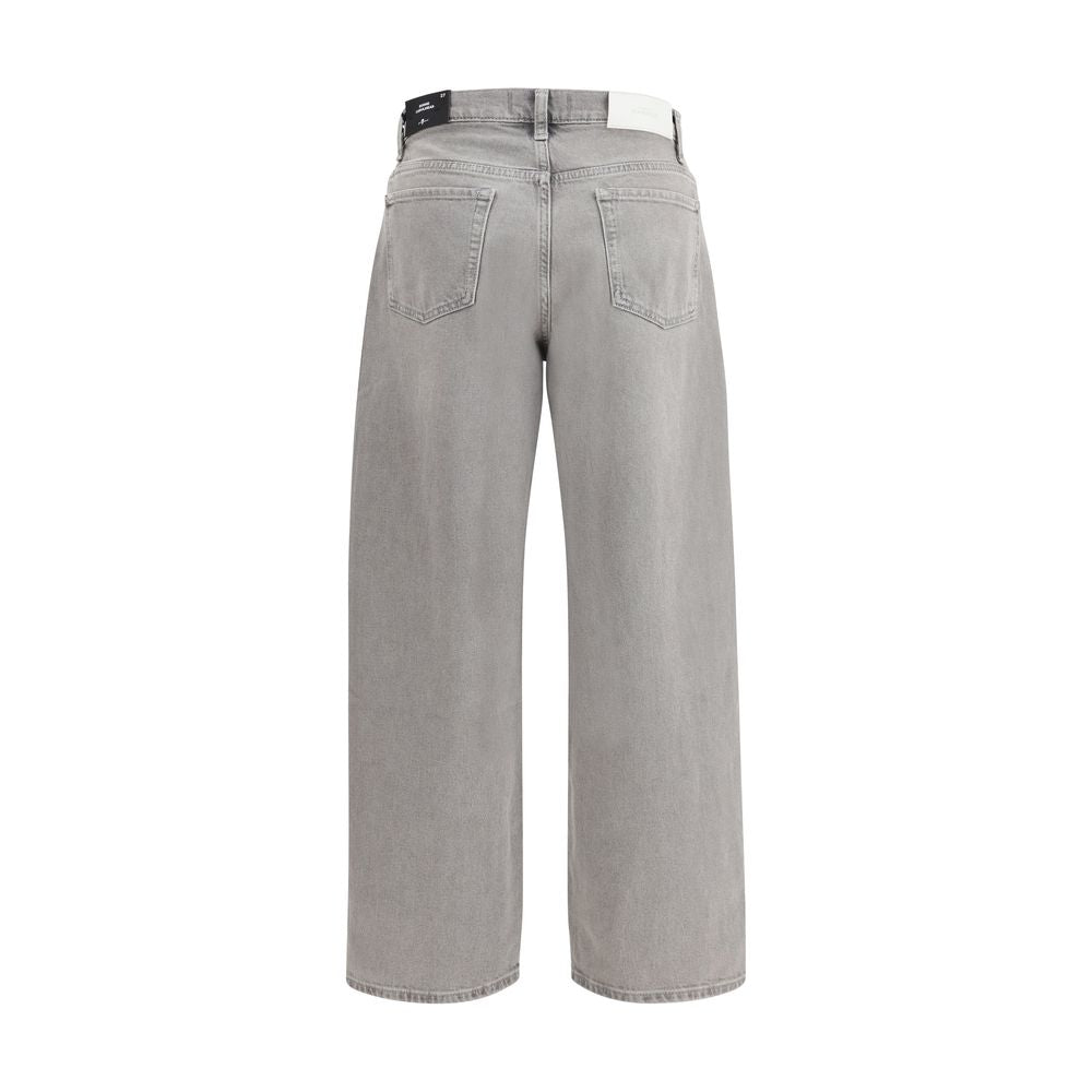 7FOR Bonnie Curvilinear Baggy Jeans - Gray/Grey
