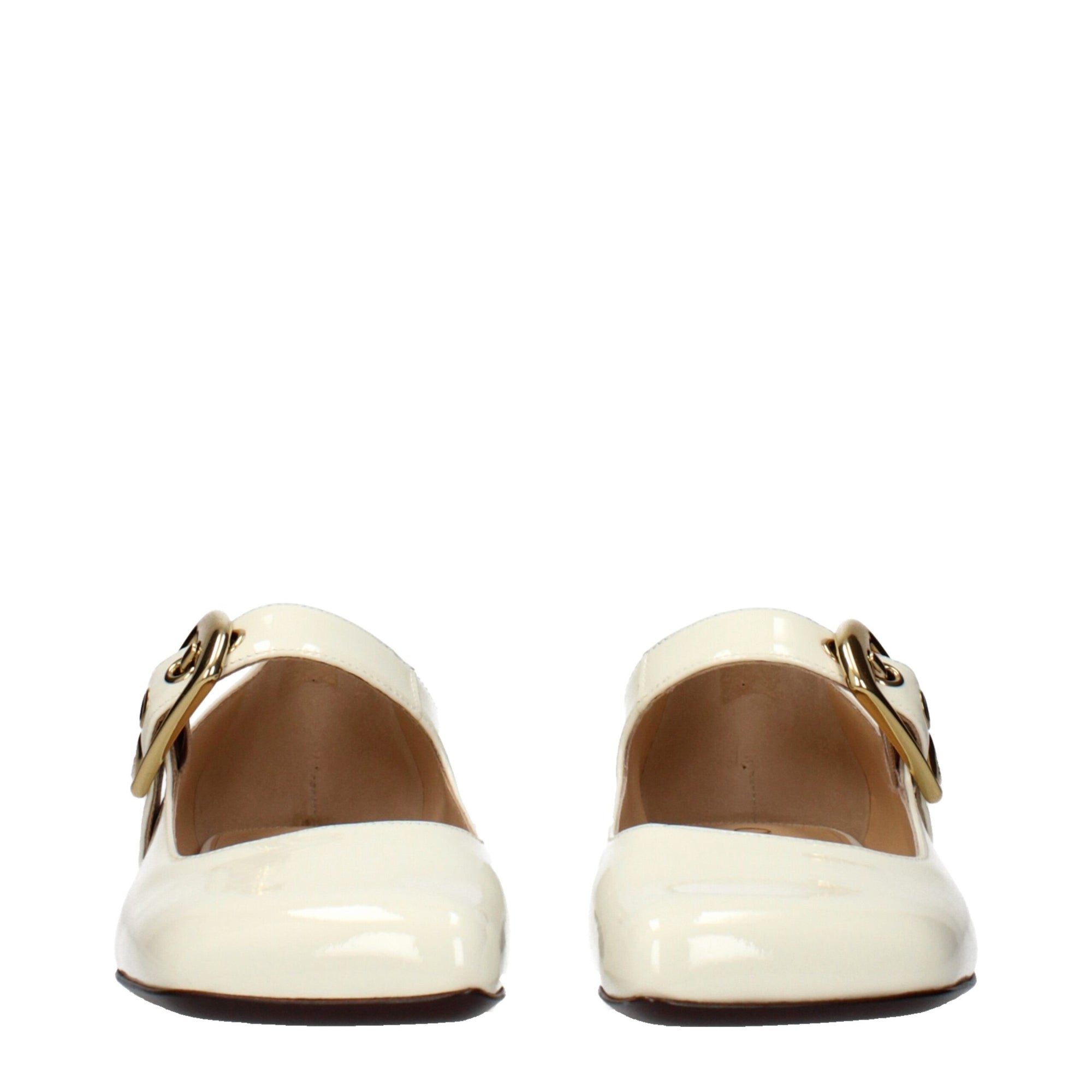 Chloé Cream Leather Mary Jane Shoes