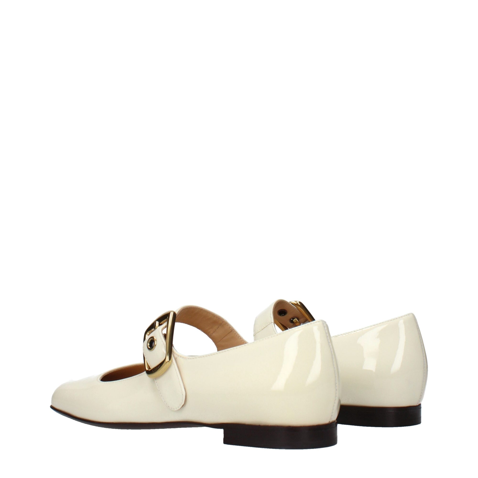 Chloé Cream Leather Mary Jane Shoes