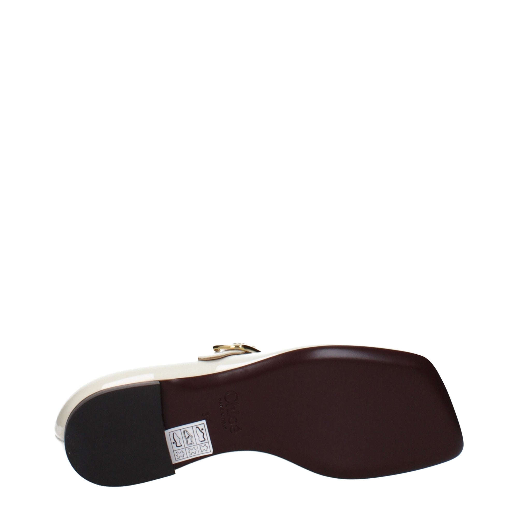 Chloé Cream Leather Mary Jane Shoes
