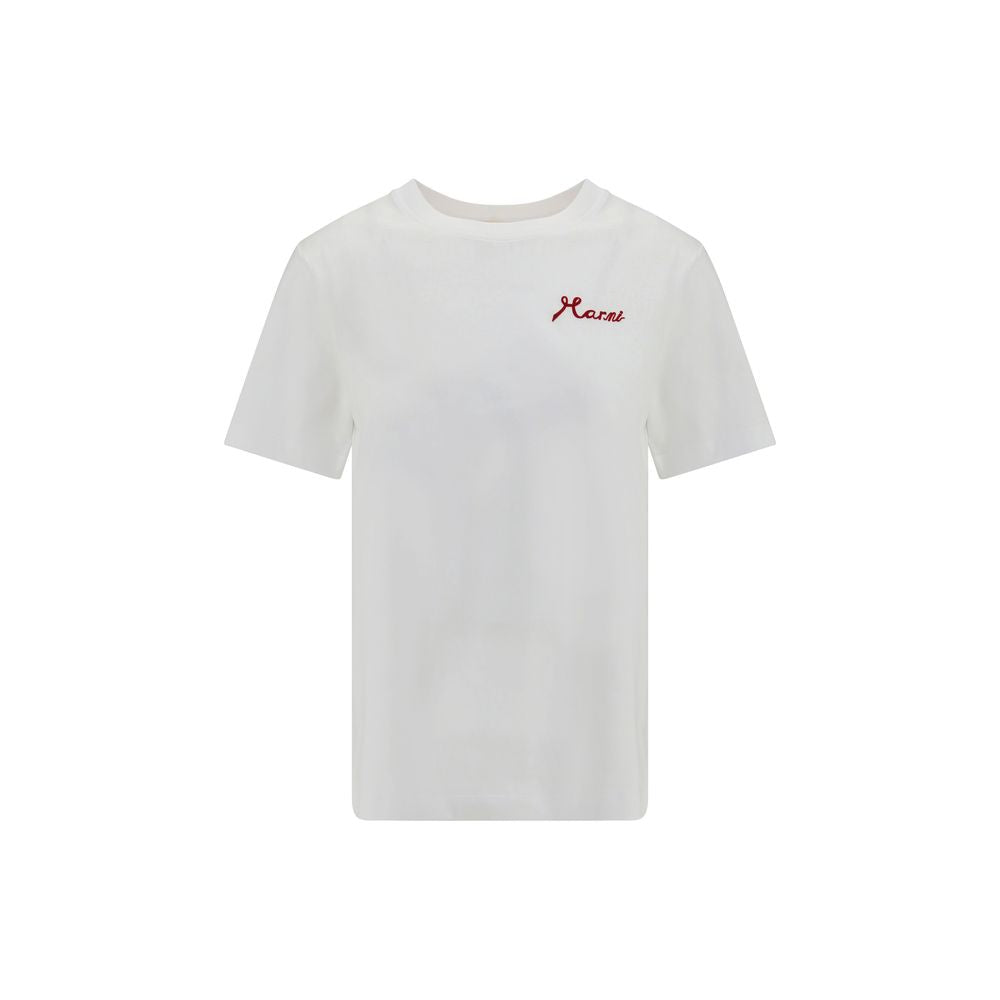 Marni Logo Cotton T-Shirt - White