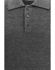 Brunello Cucinelli Gray/Grey Knit Polo Shirt