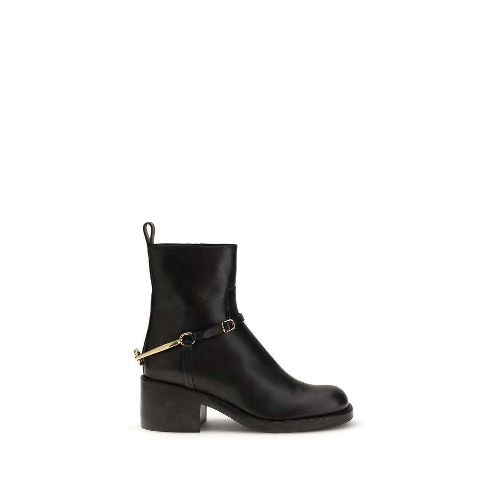 Chloé Dakota Leather Heeled Ankle Boots - Black