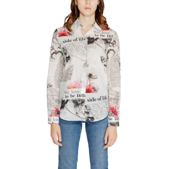 Desigual Collage Art Shirt 100% Cotton