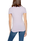 Guess Logo Cotton-Rich Fitted Top - lilac