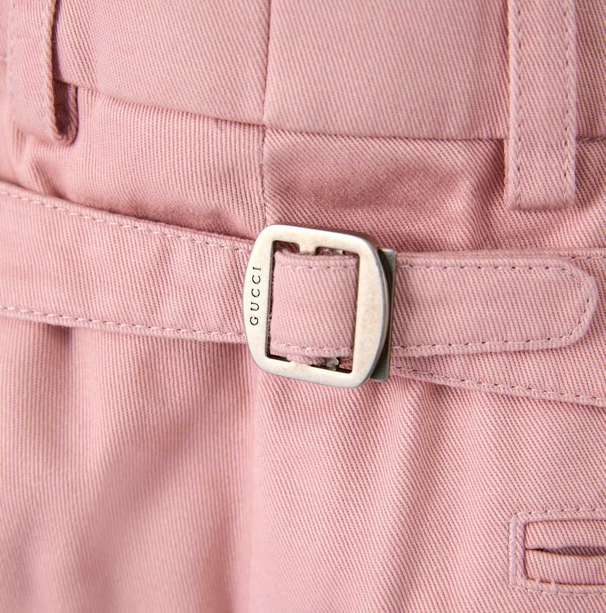 Gucci Dusty Pink Cotton Straight Leg Pants