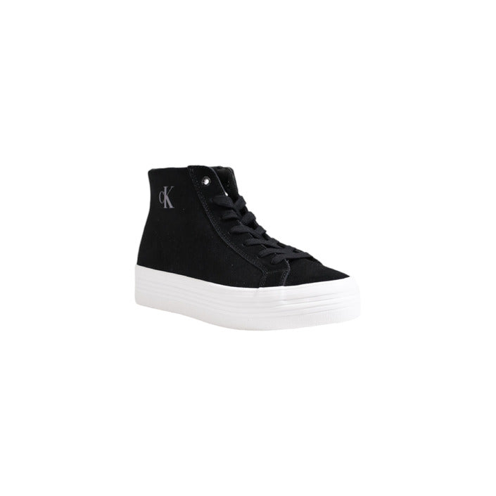 Calvin Klein Jeans Logo Genuine Leather High Top Sneakers