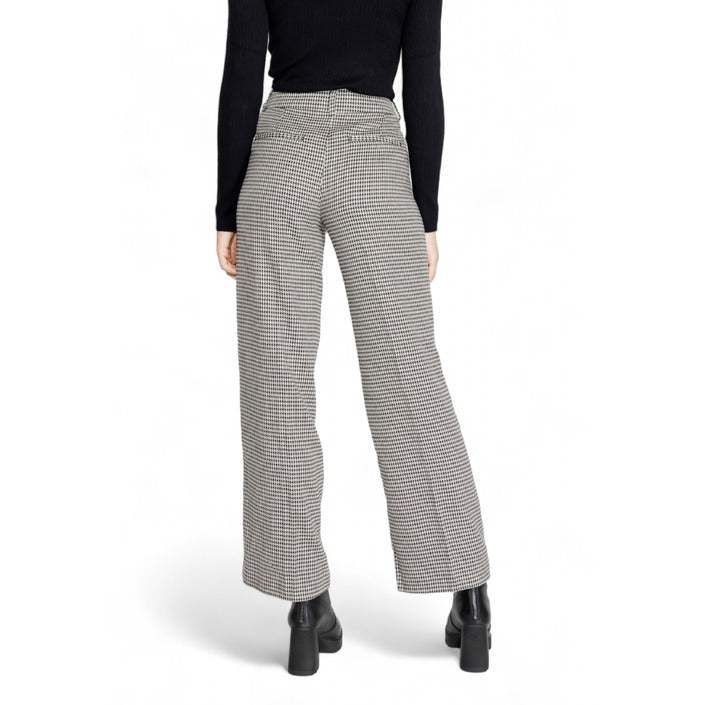 Only Checkered High Waist Wide Leg Fit Pants