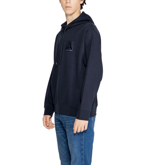 Armani Exchange Logo Cotton Hooded Pullover