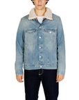 Tommy Hilfiger Minimalist Faux Fur Lined Cotton Denim Jacket