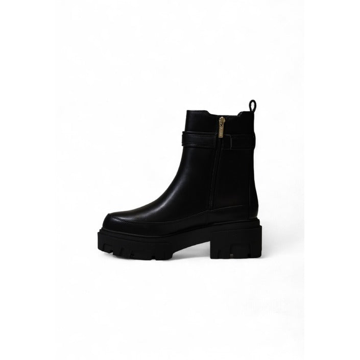 Guess Logo All Black Vegan Leather Boots