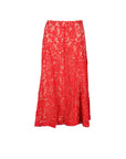Semicouture Lace Flowy Midi Glam Skirt - Cotton Blend