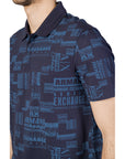 Armani Exchange Logo & Typography Cotton-Rich Polo Shirt