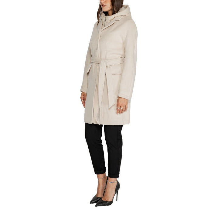 Clerã© Minimalist Hooded Front Tie Longline Coat