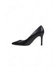 Guess Minimalist Black Leather Pointed Toe Court Heels