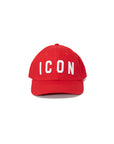 Icon Logo Unisex Pure Cotton Cap - red
