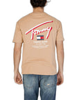 Tommy Hilfiger Jeans Logo Organic Cotton Blend T-Shirt - beige