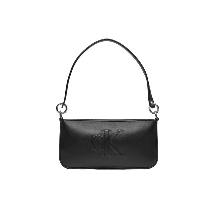 Calvin Klein Jeans Black Vegan Leather Handbag