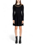 Morgan De Toi Long Sleeve Black A-Line Winter Mini Dress