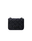 Love Moschino Logo Vegan Leather Quilted & Structured Handbag With Chained Straps