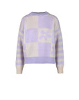 Kontatto Checkered Mohair Yarn-Blend Knit Sweater - Lilac-Cream