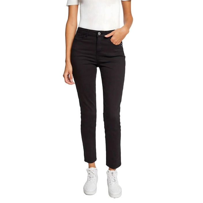 Morgan De Toi Skinny Fit Cotton Stretch Black Pants Ankle Cut