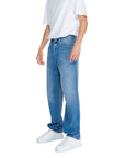 Replay Logo Regular Fit Baggy Jeans Light Wash