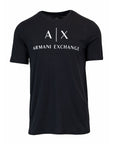 Armani Exchange Logo Pure Cotton T-Shirt - Black
