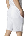 Armani Exchange Logo 100% Cotton White Shorts