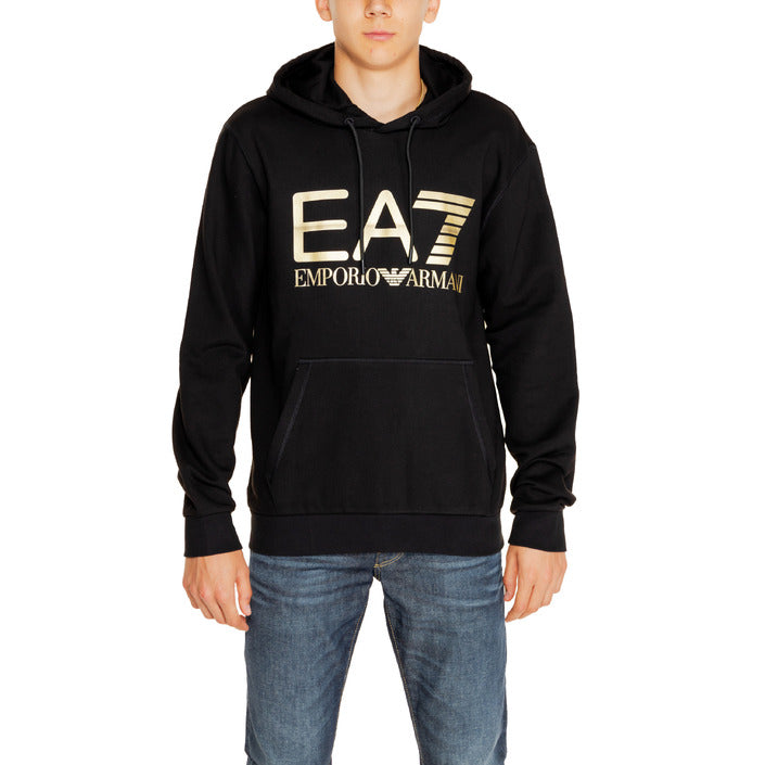 EA7 By Emporio Armani Logo Hooded Pullover 100% Cotton