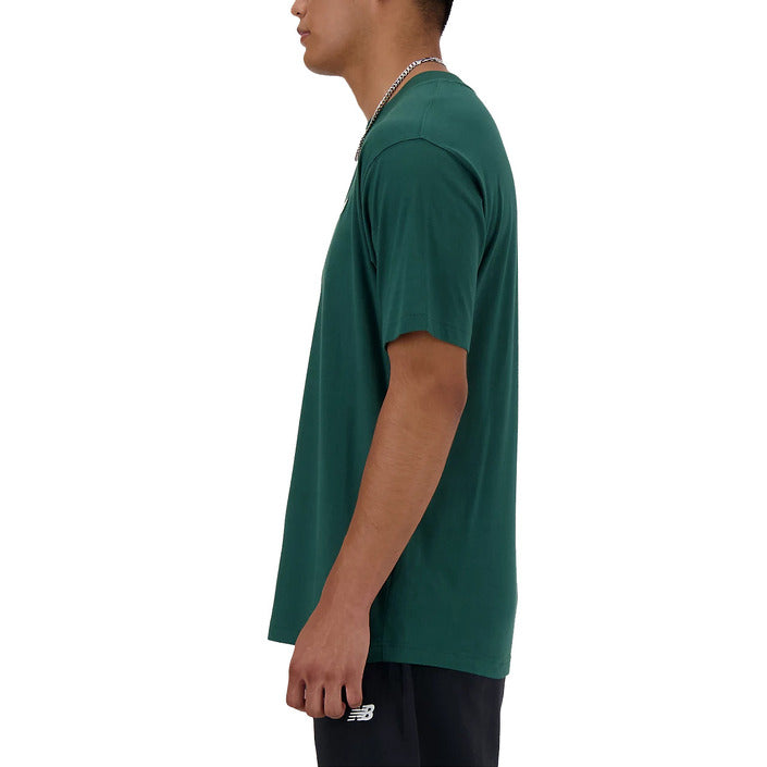 New Balance Logo 100% Cotton Athleisure T-Shirt - green